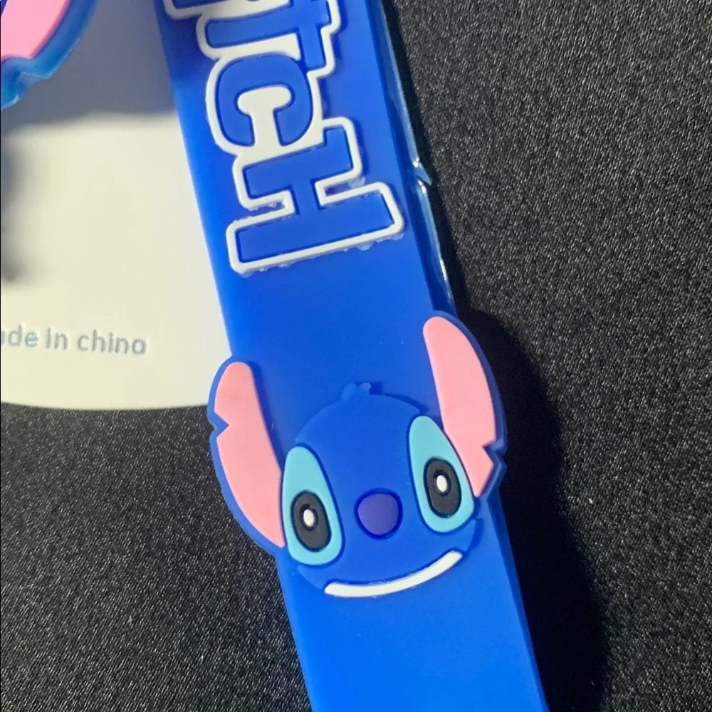 Super cute blue stitch themed keychain